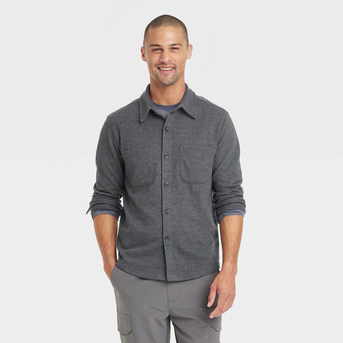 Men's Knit Shirt Jacket - Goodfellow & Co™ | Target
