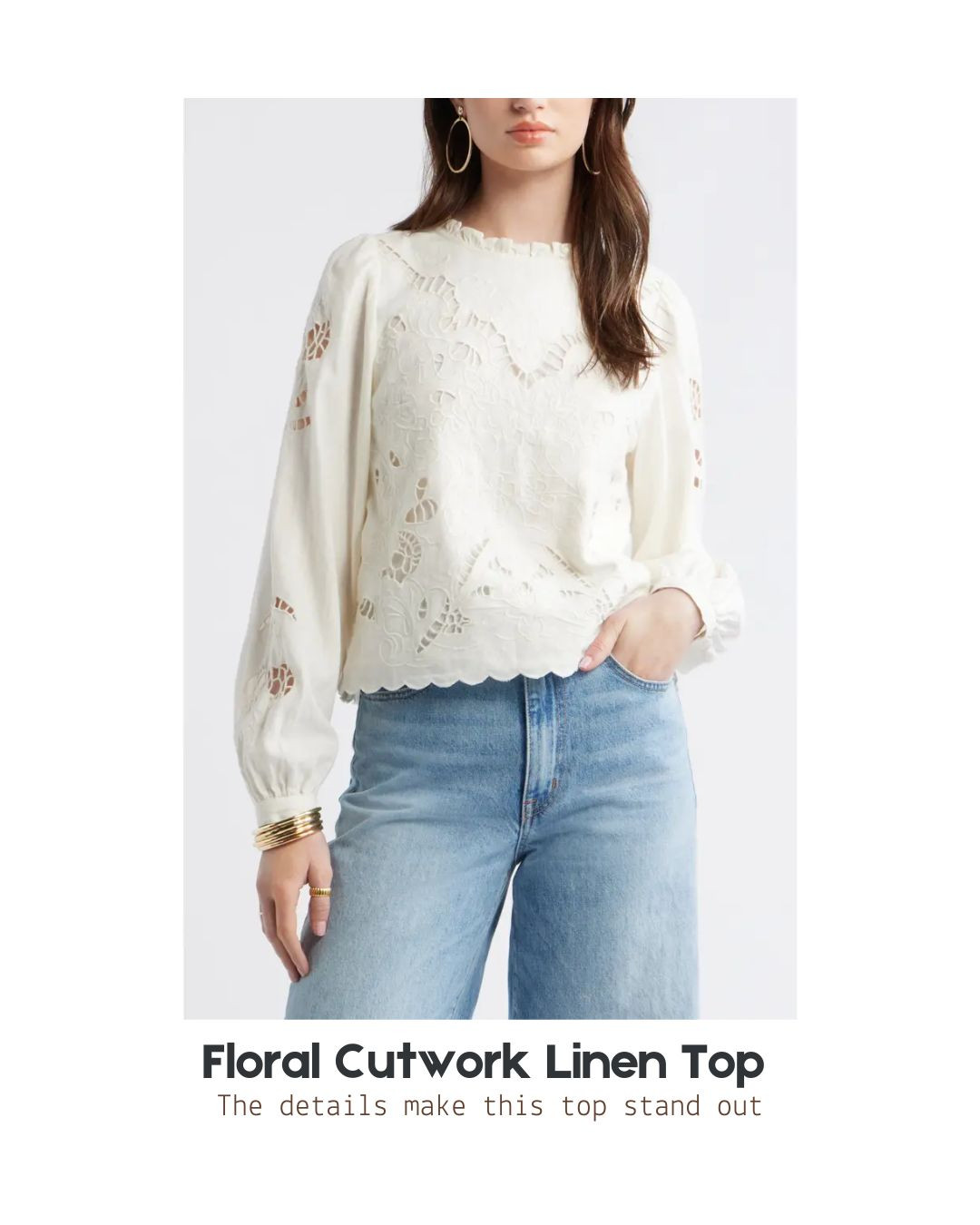 Fresh, feminine, and effortlessly chic 🌸✨! This linen-blend top features beautiful floral cutwork details that make it perfect for warm-weather styling or layering into fall. A gorgeous Nordstrom Sale pick!

#NordstromSale #TreasureAndBond #LinenTop #FloralStyle #FashionFinds #OOTD #LTKFashion #LTKFinds #MustHave #WardrobeStaples #CasualChic #EverydayStyle #FashionDeals #SaleFinds #FeminineStyle #ClosetEssentials #SummerToFall #StyleInspo #EverydayFashion #ModernStyle 

 