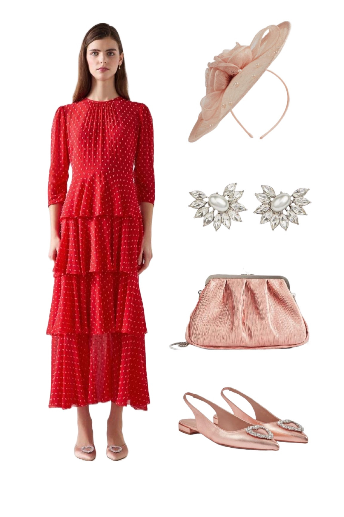 Romantic at Royal Ascot ❤️ This bright red and blush pink LK Bennett London ensemble featuring their swoon-worthy new Poppy Red Poinsettia tiered dress and stunning pink accessories is just so elegant and the dress will see plenty of use the rest of the year - including Valentine’s, Christmas! Best of all, LK Bennett are running an amazing weekend promotion offering 25% off all clothes & shoes! 

#lkbennett #royalascot #weddingguestoutfit #occasionwear #eventdressing #reddress #ladyinred #formalwear #elegant

#LTKuk #LTKeurope #LTKsummer