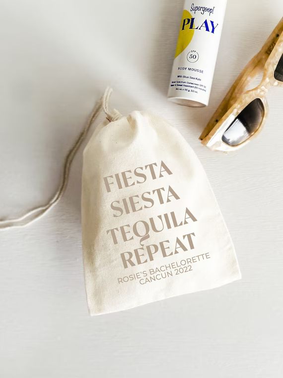 Fiesta Siesta Tequila Repeat - Bachelorette Party - Hangover Kit Bags - Hangover Recovery Kit  - ... | Etsy (US)