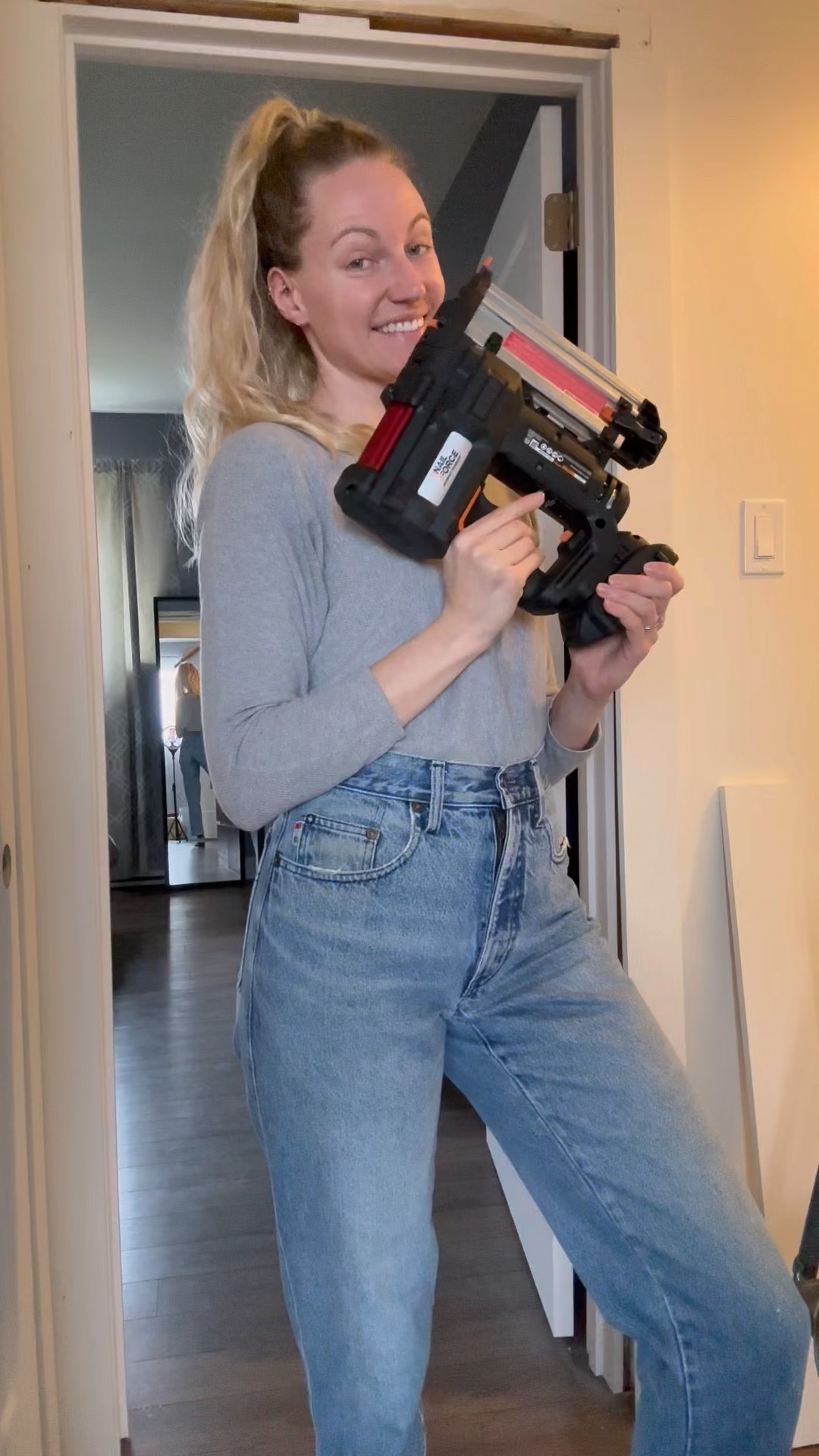 This is a very affordable nail gun if you’re just starting out with DIY renovations! 

#LTKhome #LTKVideo