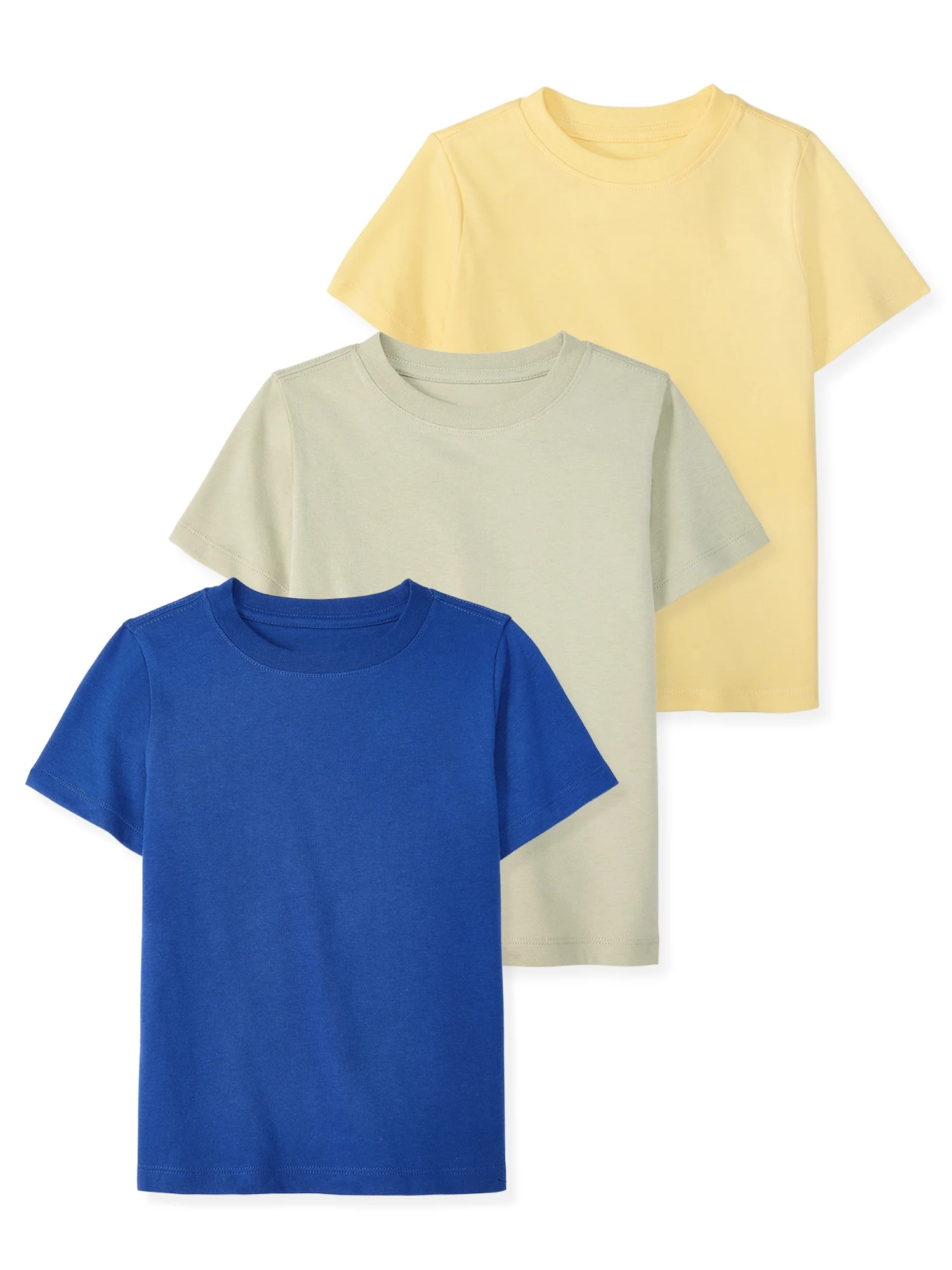 Garanimals Baby & Toddler Boy Cotton Short-Sleeve Solid T-Shirts, 3-Pack, 0M–6T | Walmart (US)