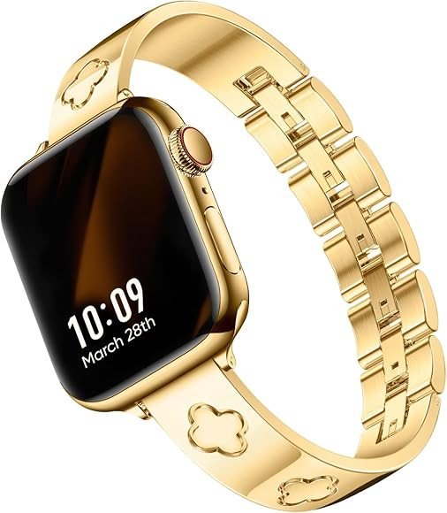 Missair Compatible with Apple Watch Band 38mm 40mm 41mm 42mm 44mm 45mm 46mm 49mm, Four Leaf Lucky... | Amazon (US)