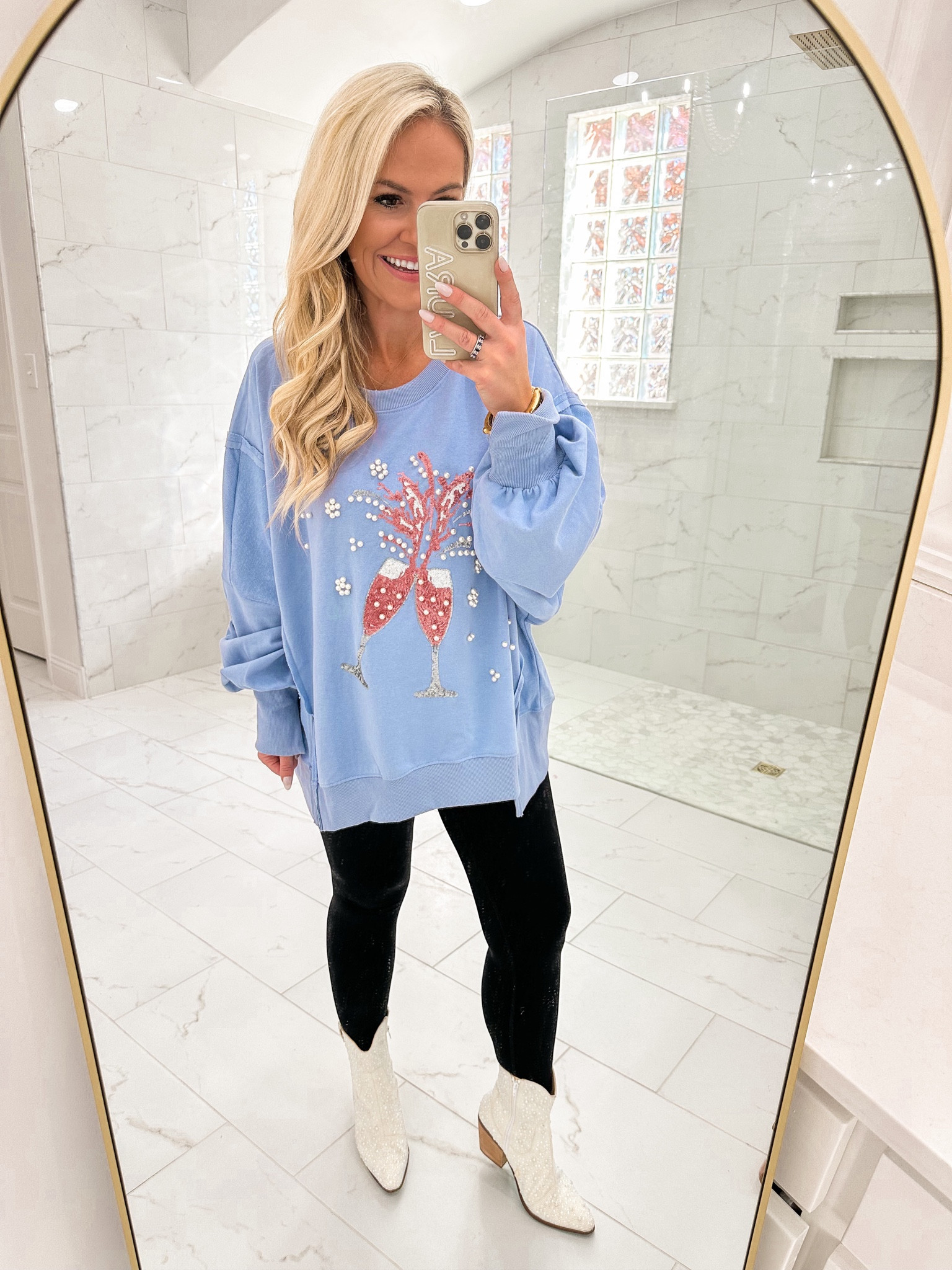 Cutest NYE top! Runs oversized. use MERRITTGIVES20 for 20% off site wide!! So many Christmas gifts on sale!! 

#LTKsalealert #LTKGiftGuide #LTKHoliday