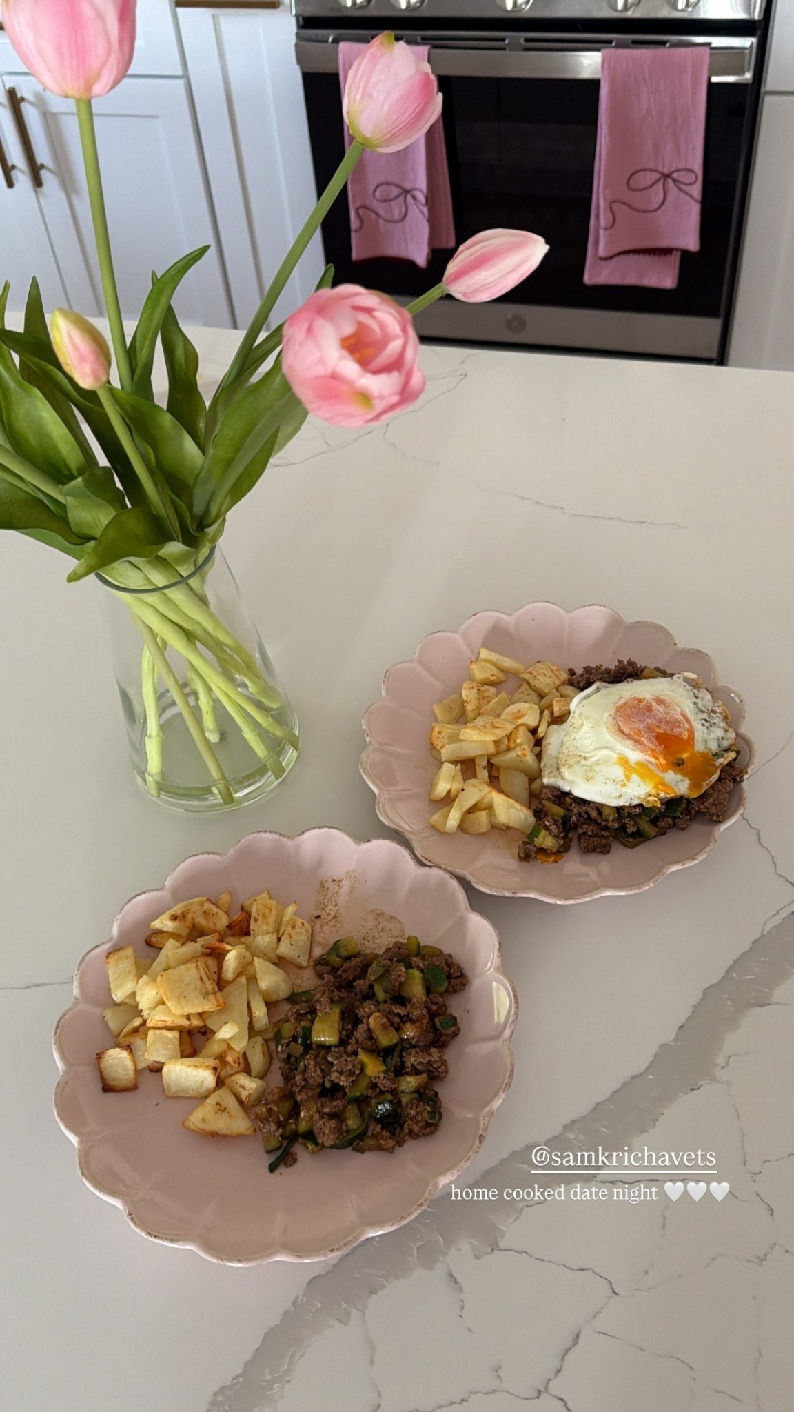 home cooked date night 🤍🤍🤍 @samkrichavets