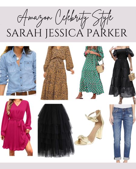 These are just a few of the Sarah, Jessica Parker inspired fashion items that I found on Amazon. You can find the entire real on my TikTok or Instagram. I'm wearing a small in all. 

#LTKfindsunder50 #LTKstyletip #LTKover40