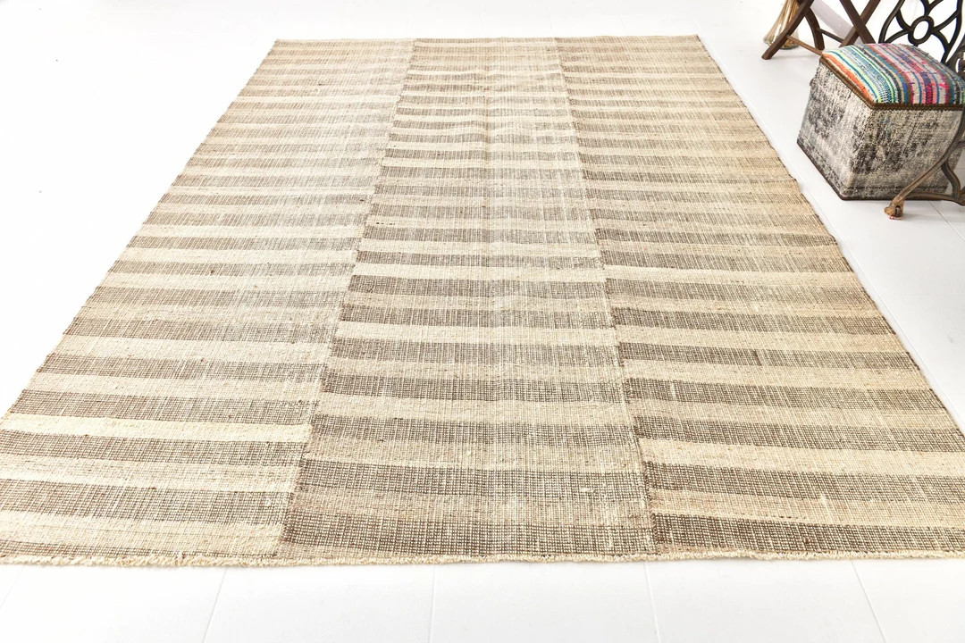 7x10 Brown & Beige Modern Vintage Rug, 7x10 Vintage Rug, 7x10, Wool Handmade Turkish, 7x10 Rug, 7... | Etsy (US)