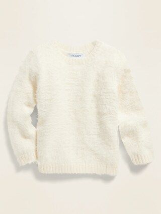 Fitted Fuzzy Sweater for Toddler Girls | Old Navy (US)