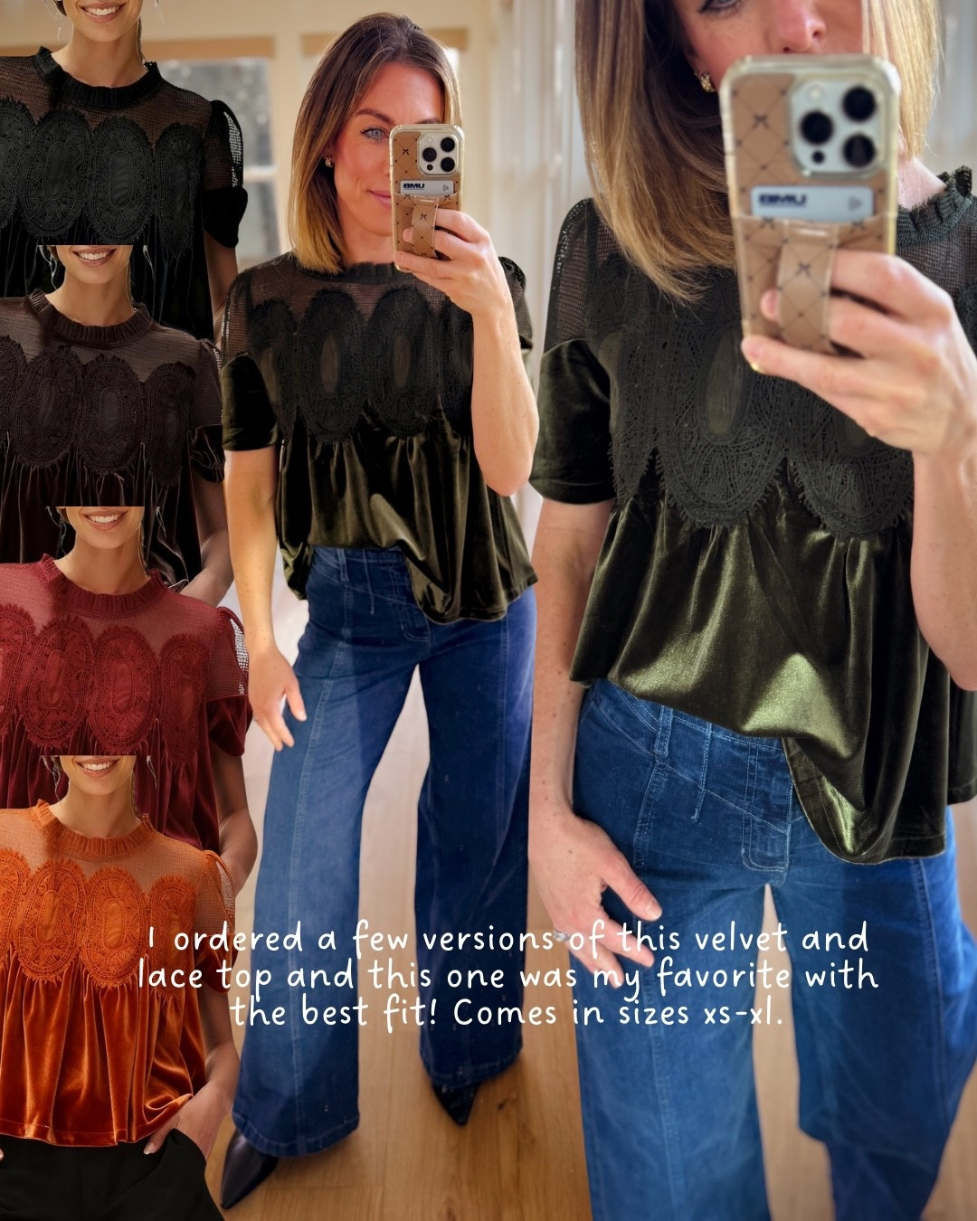 This fun, festive velvet top is affordable, comes in several colors and is available in sizes extra small to extra large.✨

#LTKSeasonal #LTKHoliday #LTKOver40