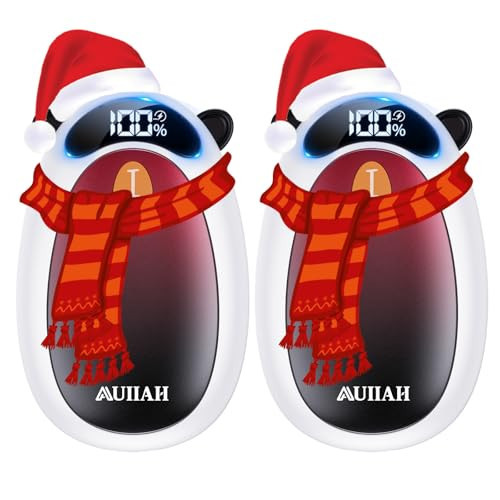 AUIIAH Hand Warmers Rechargeable with LED Display Magnetic 2 Pack, 4 Levels Heat, Portable Electric Hand Warmers Gifts for Christmas, Men, Women, Raynaud, Football, Camping, Hunting, Golf | Amazon (US)