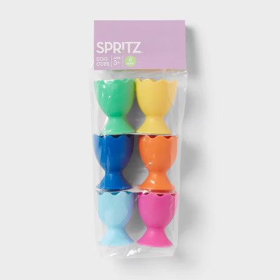 6pc Rainbow Display Plastic Easter Egg Cups - Spritz™ | Target
