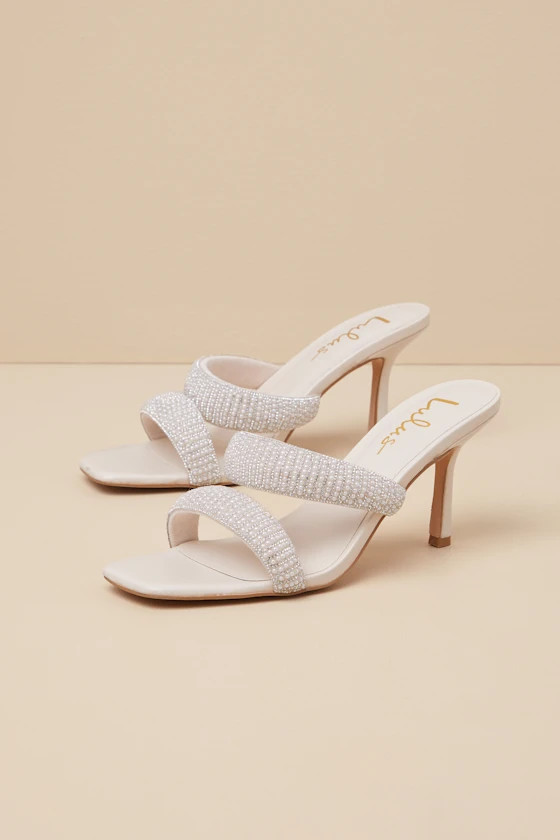 Altanna Ivory Pearl High Heel Slide Sandals
            Lulus
         $45 | Lulus