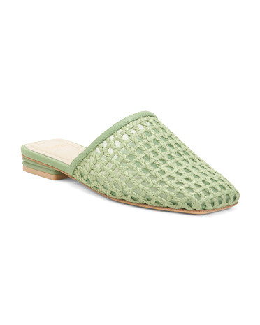 Tomika Woven Mules For Women, Leather | TJ Maxx