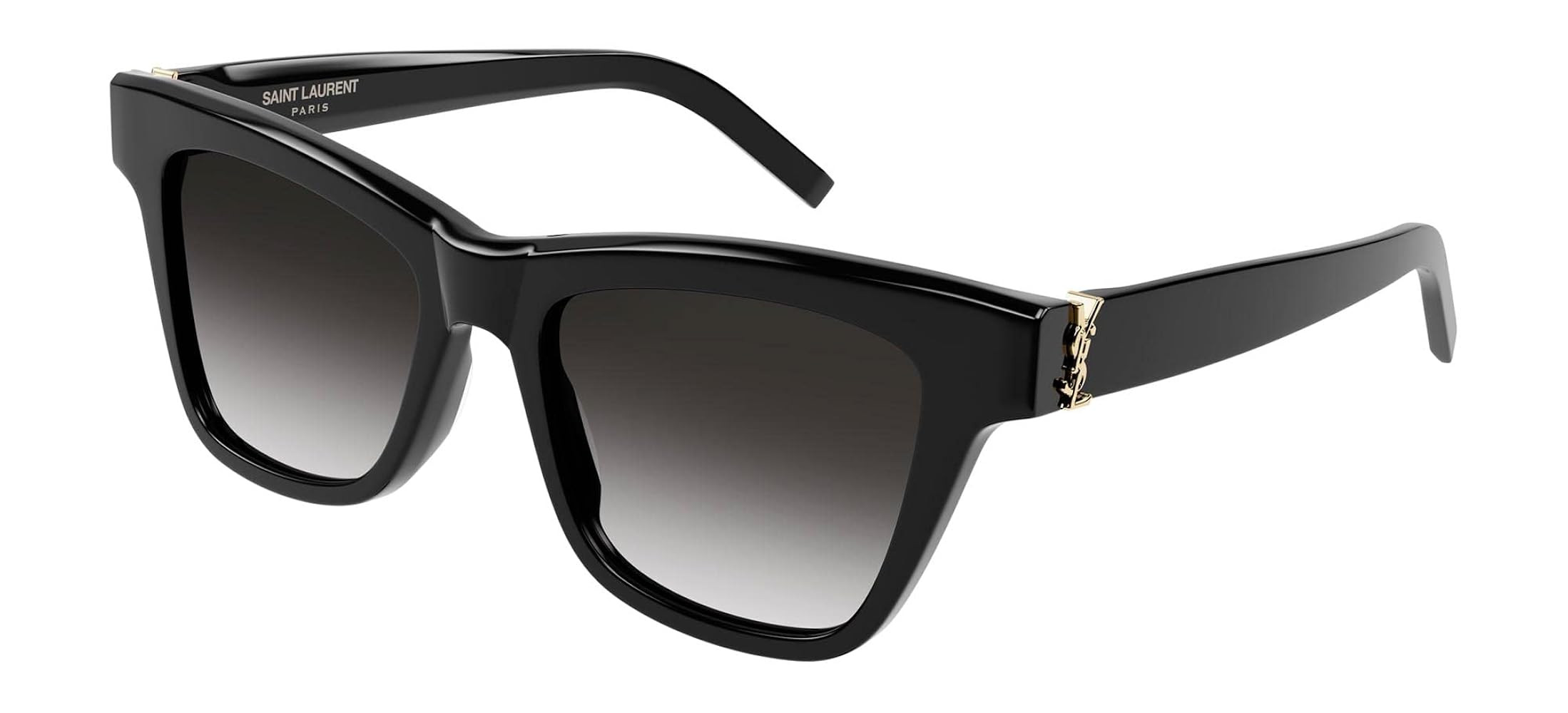 Saint Laurent Woman Sunglasses Gold Frame, Grey Lenses, 52MM | Amazon (US)