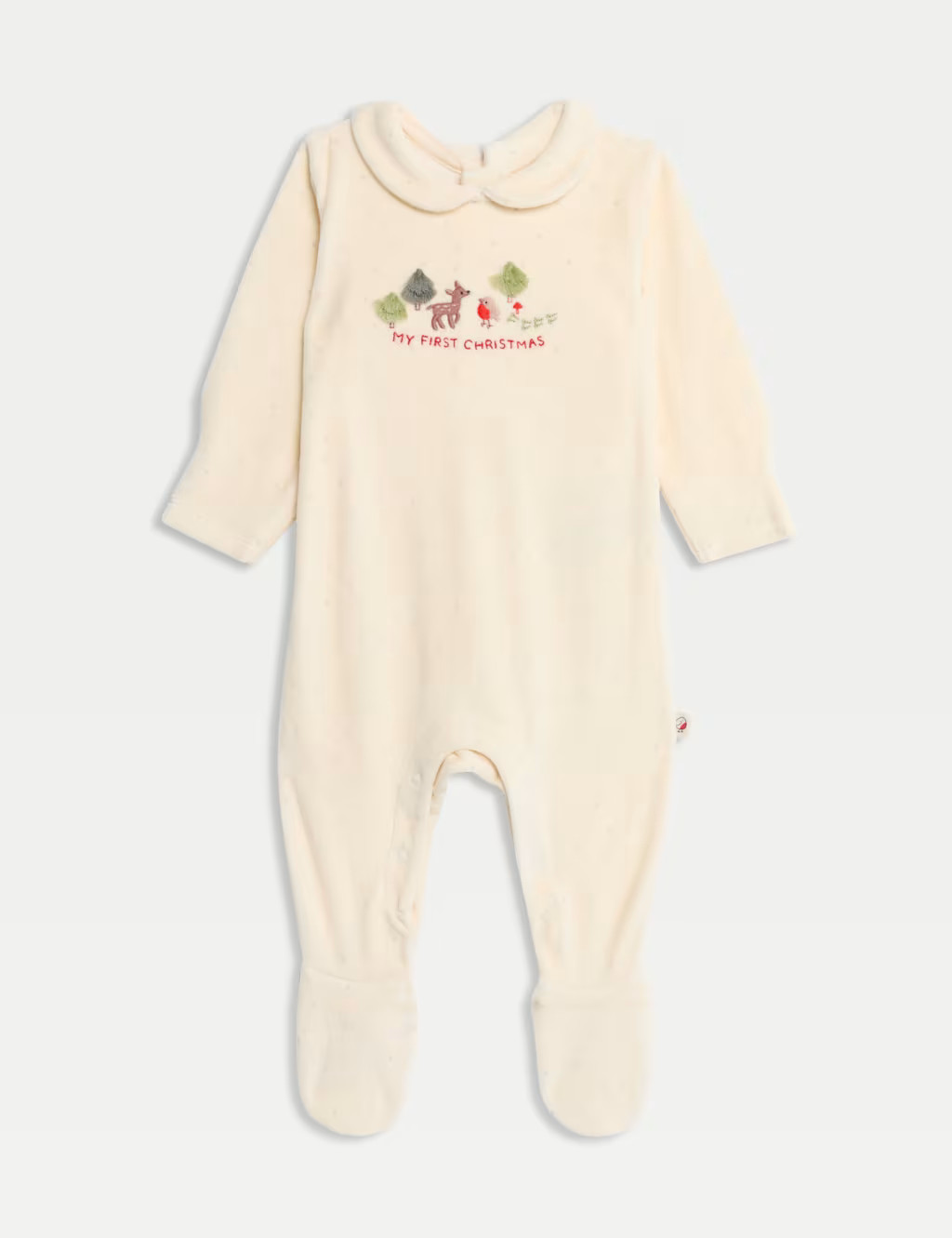 My First Christmas Velour Sleepsuit (7lbs-12 Mths) | Marks & Spencer (UK)