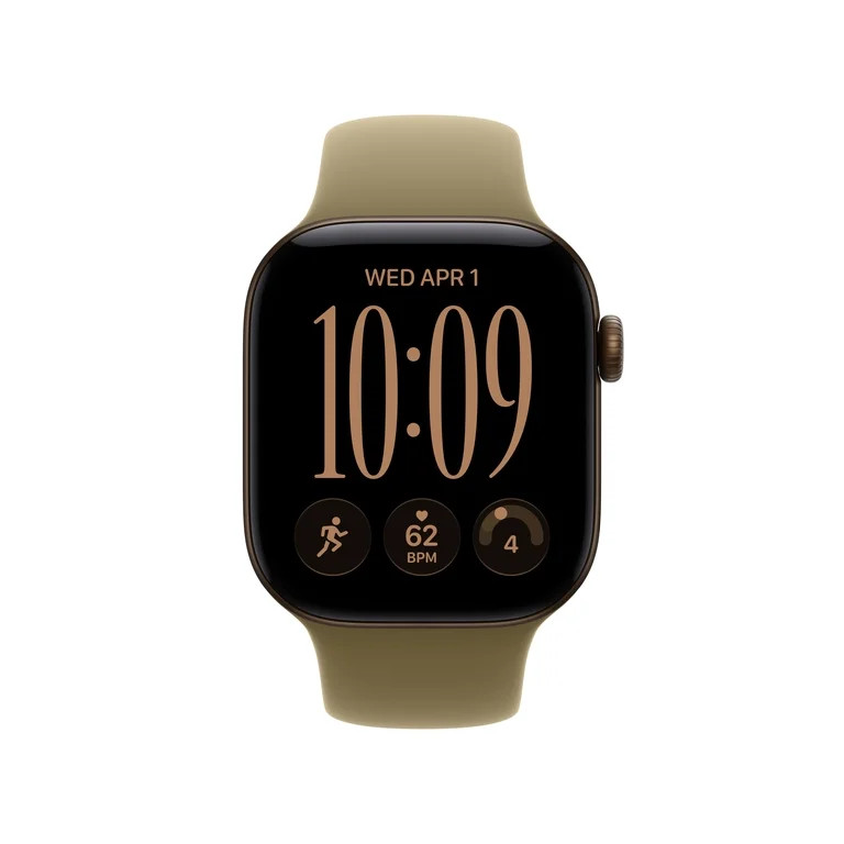 Apple Watch Series 12 GPS 42mm Dark Bronze Aluminum Case with Olive Sport Band - S/M | Walmart (US)