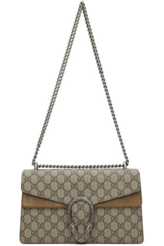 Gucci - Beige Small GG Supreme Dionysus Bag | SSENSE