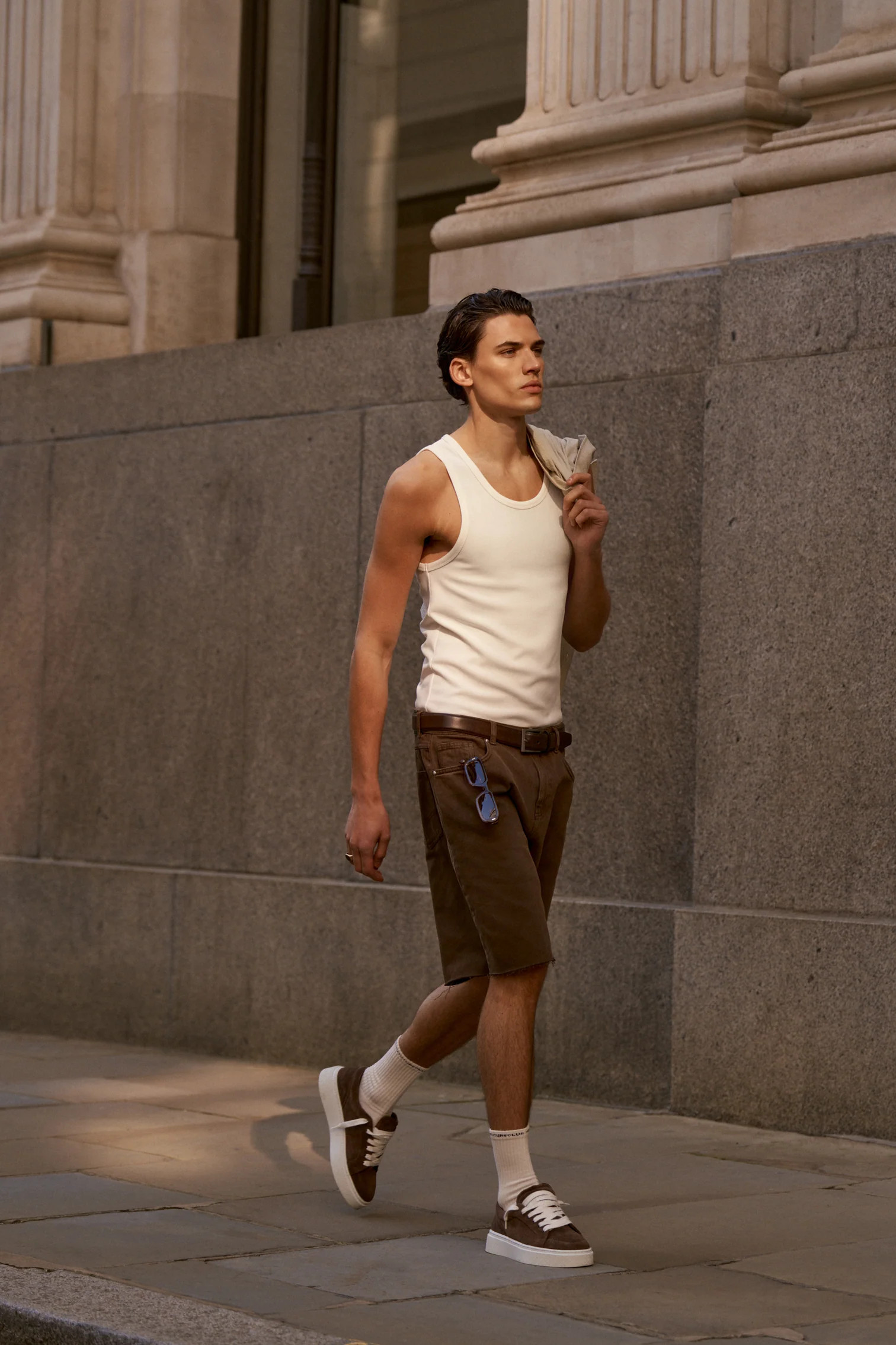 RIBBED VEST - OFF WHITE | The Couture Club