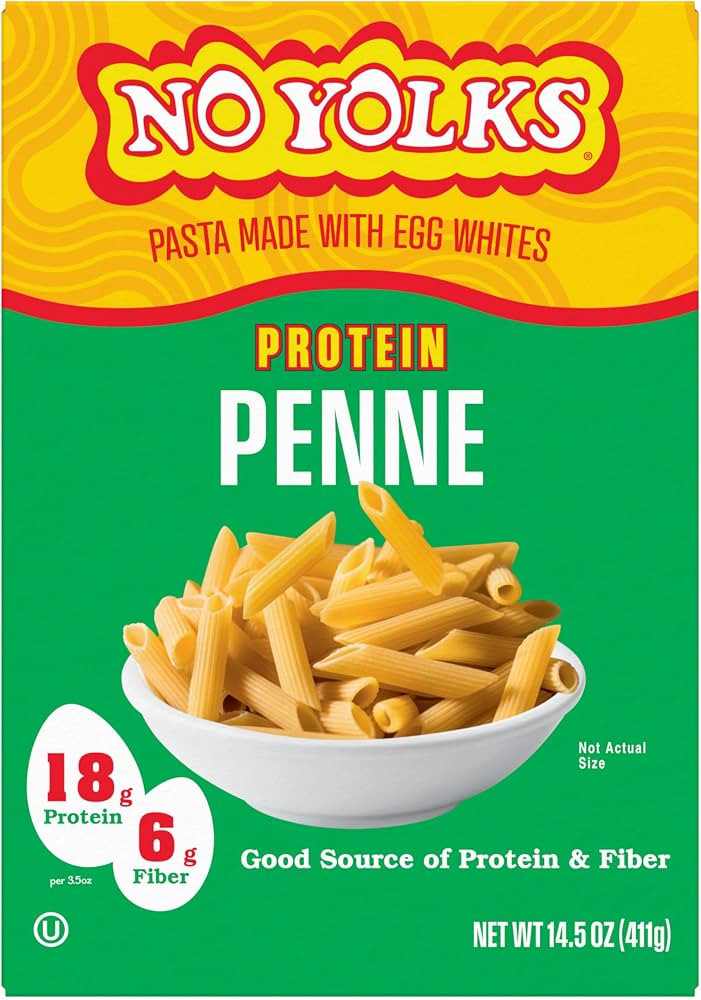 No Yolks Penne Protein Pasta, High-Protein for Nutritious Dining, 14 OZ, Pure Ingredients for Ver... | Amazon (US)