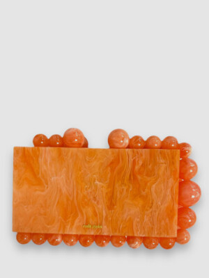 $346 Cult Gaia Women's Orange Acrylic Eos Beaded Purse Box Clutch Hand Bag | eBay | eBay US