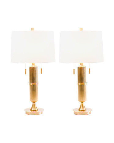 Set Of 2 28in Metal Table Lamps | TJ Maxx
