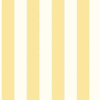 Traditional Awning Stripe Yellow/White Matte Finish Vinyl on Non-Woven Non-Pasted Wallpaper Roll | The Home Depot