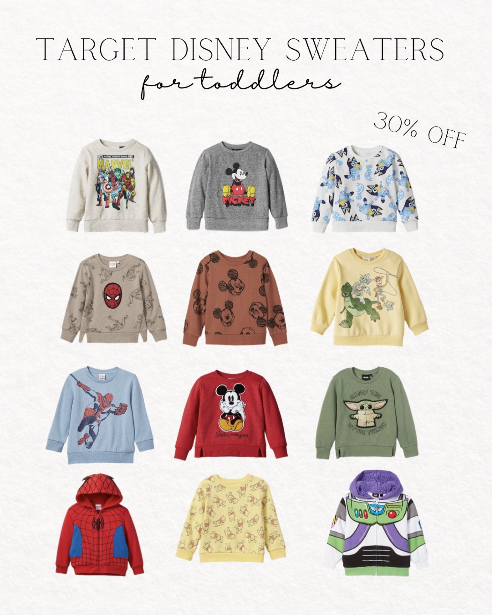 Target style, Disney style, Target kids, Target finds, Target deals, toddler style, Disney kids, 

30% off toddlers Disney sweaters

#LTKkids #LTKunder50 #LTKsalealert