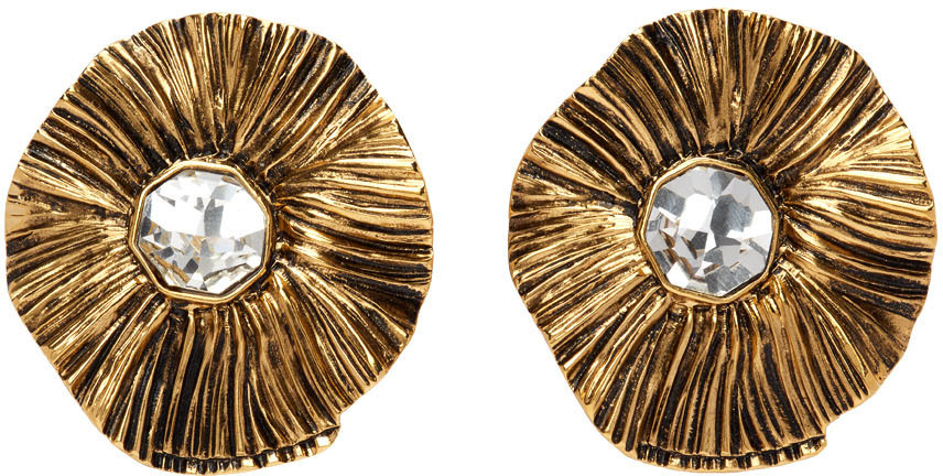 Gold Heritage Radiating Sun Earrings | SSENSE
