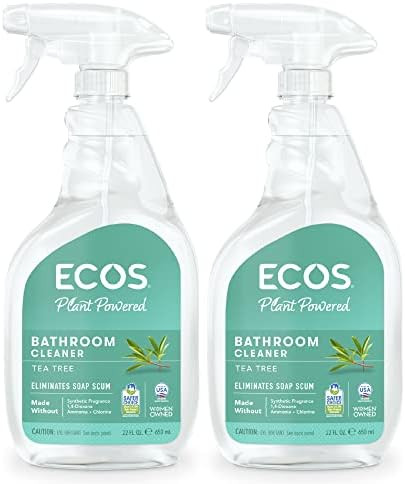 ECOS® Bathroom/Shower Cleaner with Tea Tree Oil, 22oz bottle by Earth Friendly Products (Pack of 2) | Amazon (US)