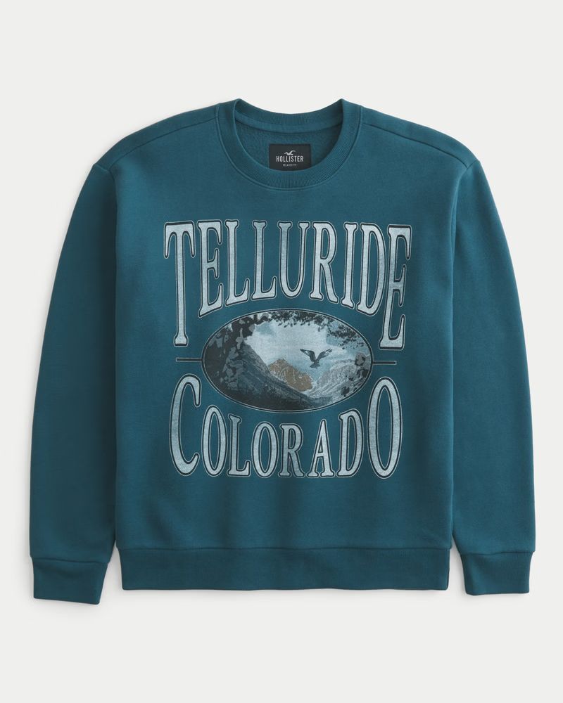 Telluride Colorado Graphic Crew Sweatshirt | Hollister (US)