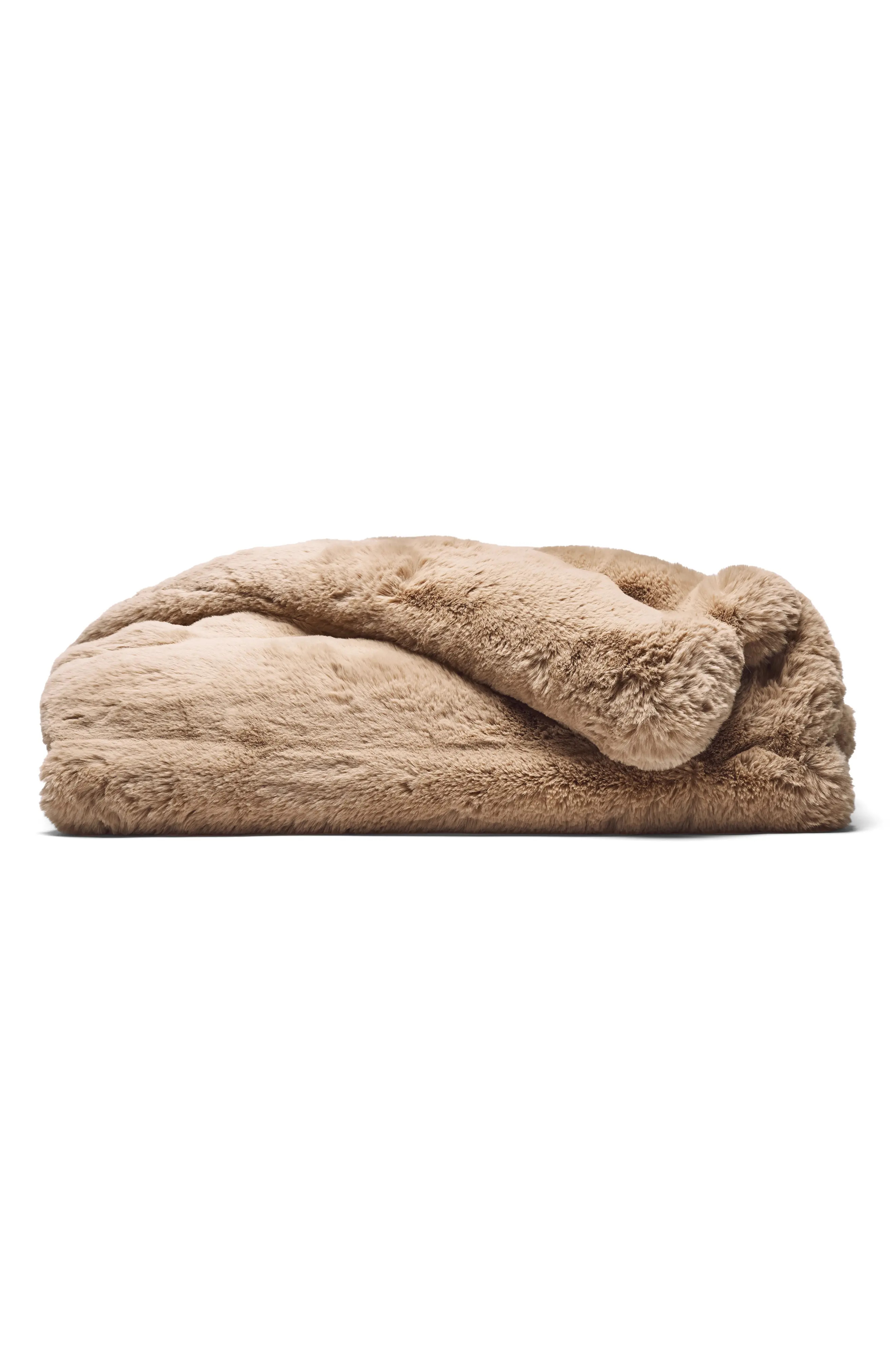 Channel Cuddle Faux Fur Throw Blanket | Nordstrom | Nordstrom