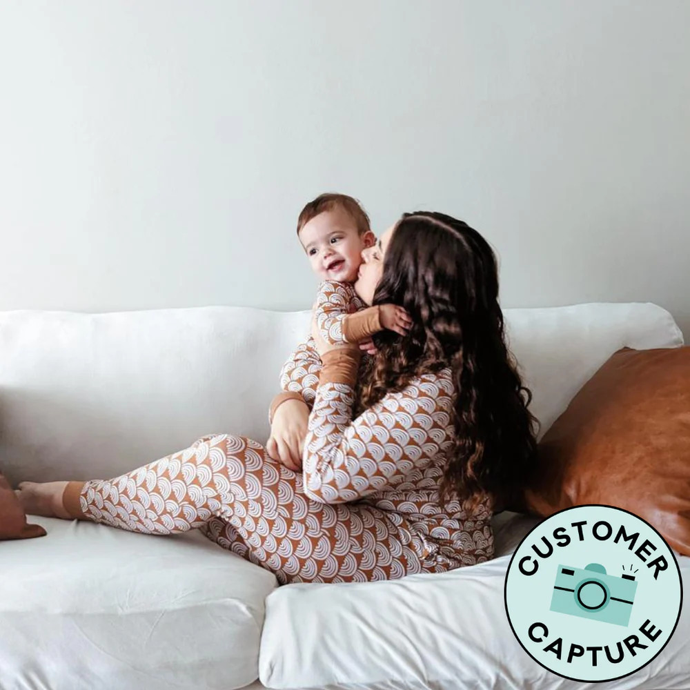 Rust Rainbows Women's Bamboo Viscose Pajama Top | Little Sleepies