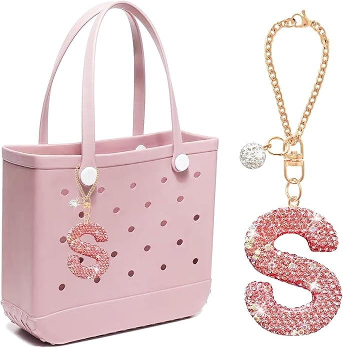Bag Charms for Bogg Bag Accessories,Bogg Bag Charms Keychain for Women Girls,Letter Charms for Be... | Amazon (US)