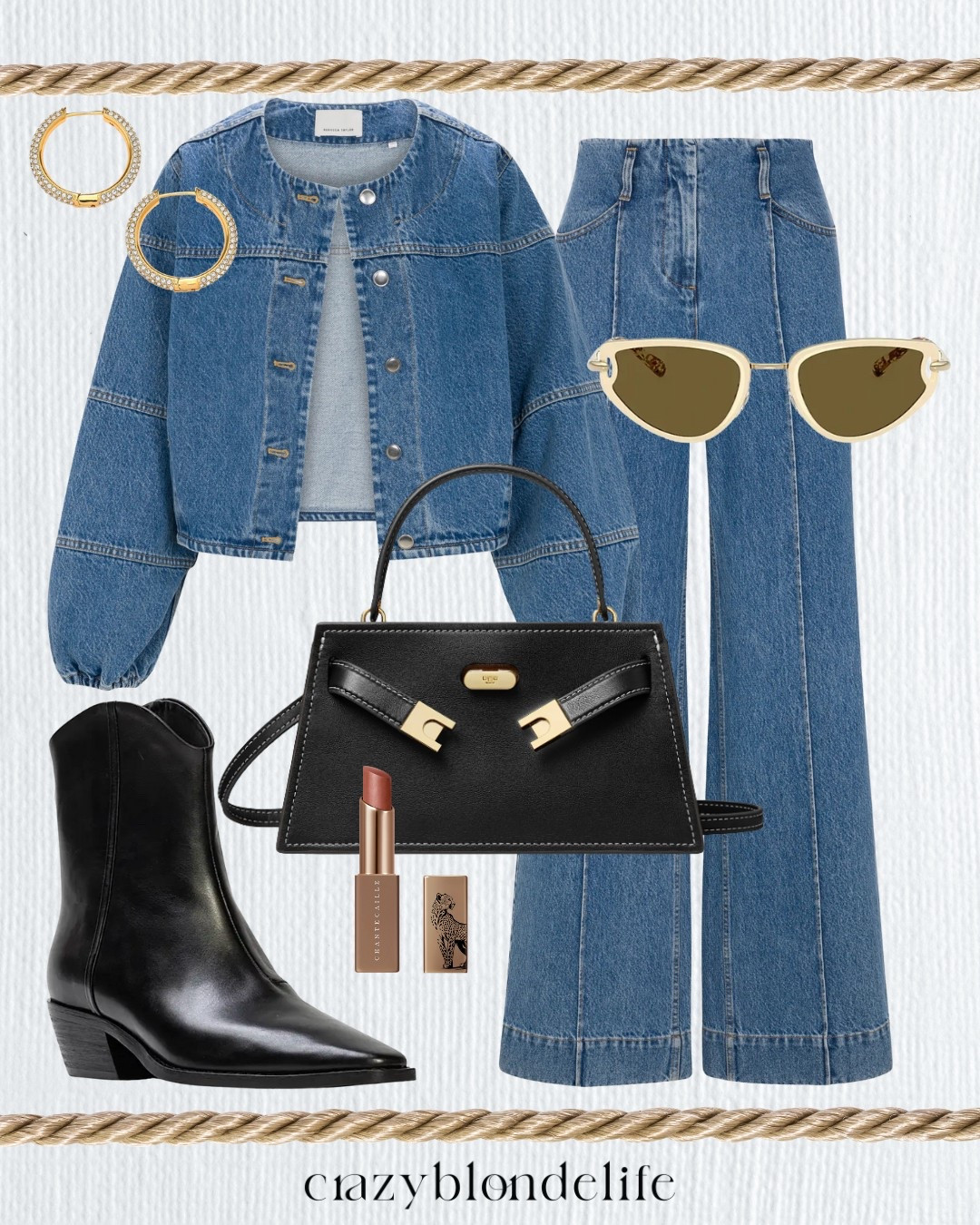 How cute this this denim matching set from Rebecca Taylor!?💙 Great to wear together or style the jeans and jacket with other pieces. I have this paired with a classic black band and booties. ✨💫

#LTKShoeCrush #LTKItBag #LTKStyleTip