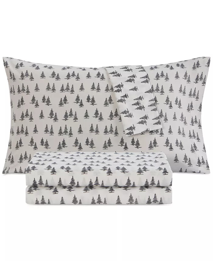 Jessica Sanders Holiday Printed Microfiber 4-piece Sheet Set, Full, Created For Macy's & Reviews ... | Macys (US)
