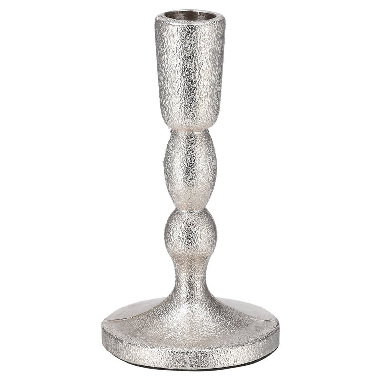 Silver Metal Christmas Taper Candle Holder, 5.8", by Holiday Time | Walmart (US)