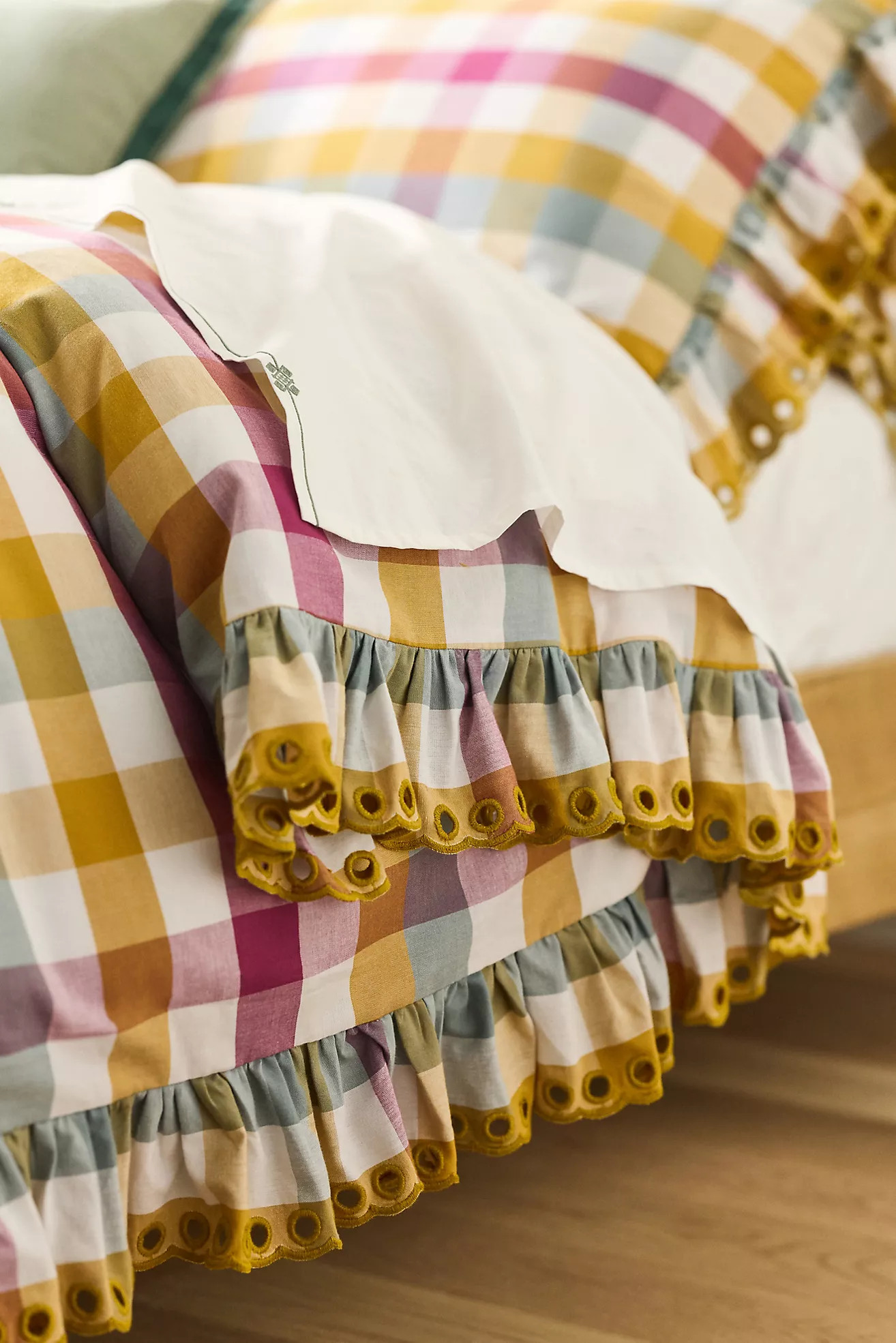 Martha 100% Cotton Striped Ruffled-Edge Duvet | Anthropologie (US)