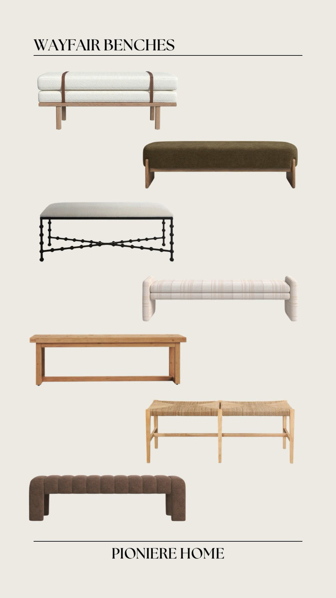 Wayfair benches on sale. Entryway benches, bedroom benches, upholstered benches, affordable accent furniture

#LTKSeasonal #LTKHome #LTKSaleAlert