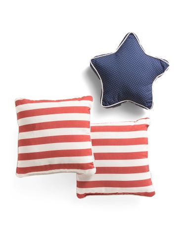 16x16 Set Of 3 Outdoor Star Shaped Pillows | TJ Maxx