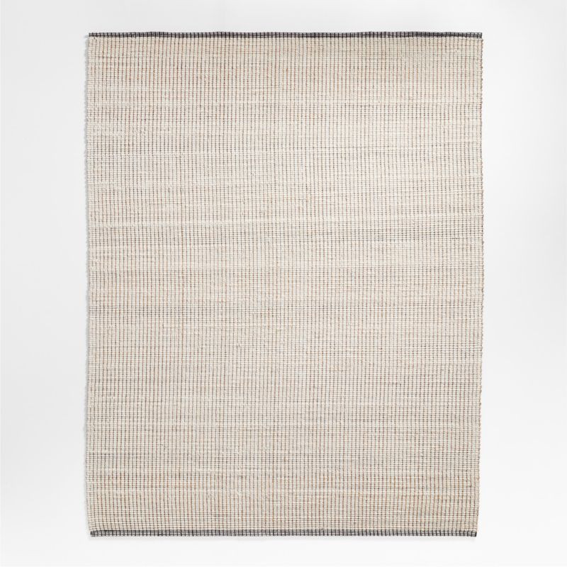Seville Jute/Wool Blend Striped White Area Rug 6'x9' | Crate & Barrel | Crate & Barrel