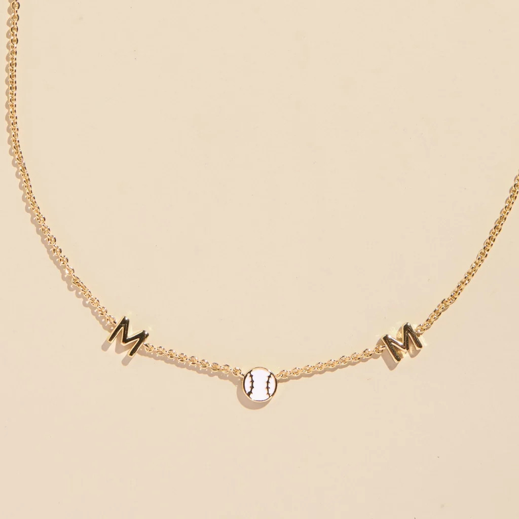 Baseball Mom Necklace | Nickel and Suede