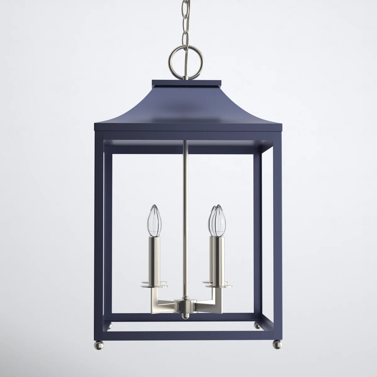 Douro 4 - Light Lantern Square / Rectangle Chandelier in Navy Blue | Wayfair North America