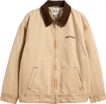 Dex Corduroy Collar Canvas Jacket | Nordstrom