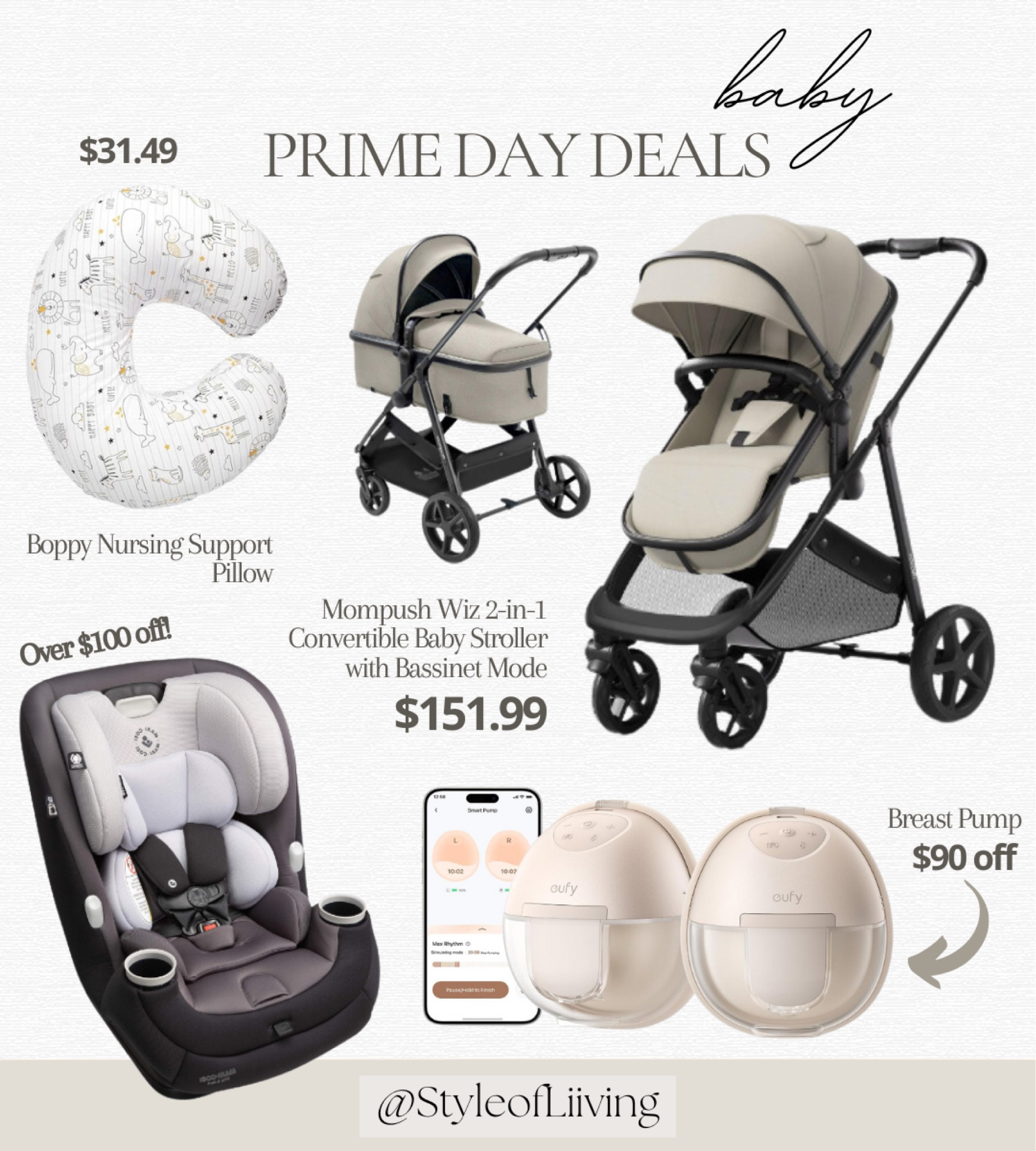 Prime Day baby deals! Breast pump, stroller bassinet, car seat, nursing support pillow. #founditonamazon #babydeals 

#LTKxPrimeDay #LTKBump #LTKBaby