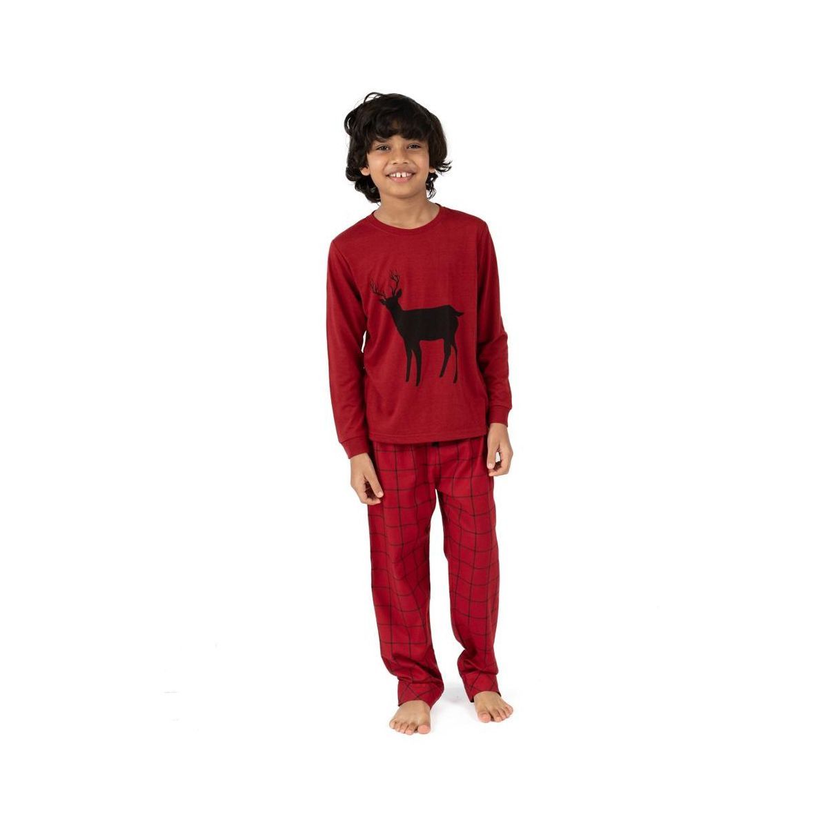 Leveret Kids Poly Top and Flannel Feel Pants Christmas Pajamas | Target