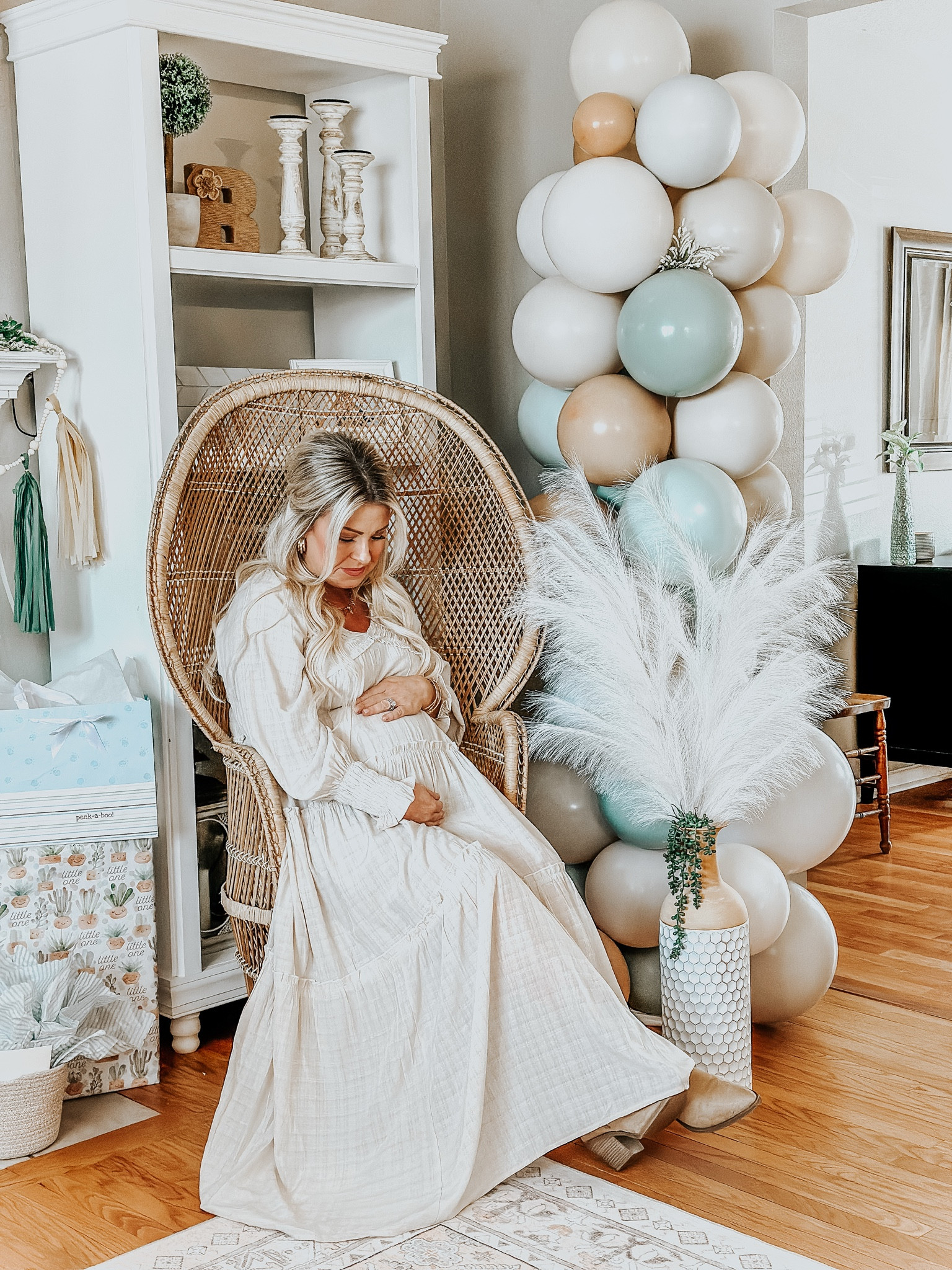 Loves this Amazon dress for my baby shower! It isn’t maternity, I just sized up. 🤍

#LTKBaby #LTKBump #LTKFindsUnder50