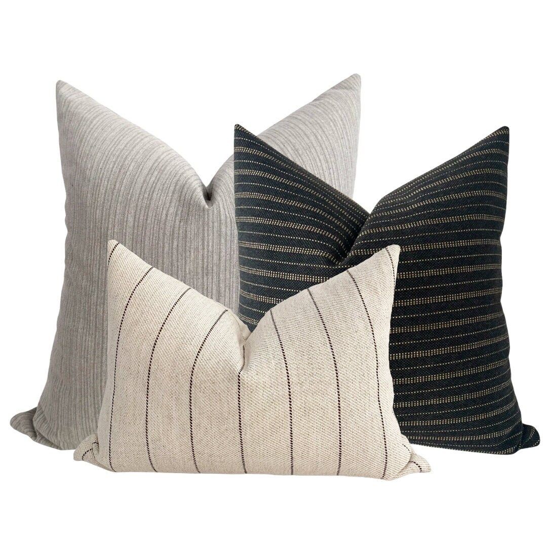 Tres Hermosa Set Decorative Pillow Set, Boho Style Pillow Set, Designer Pillow Cover, Gray Pillow... | Etsy (US)