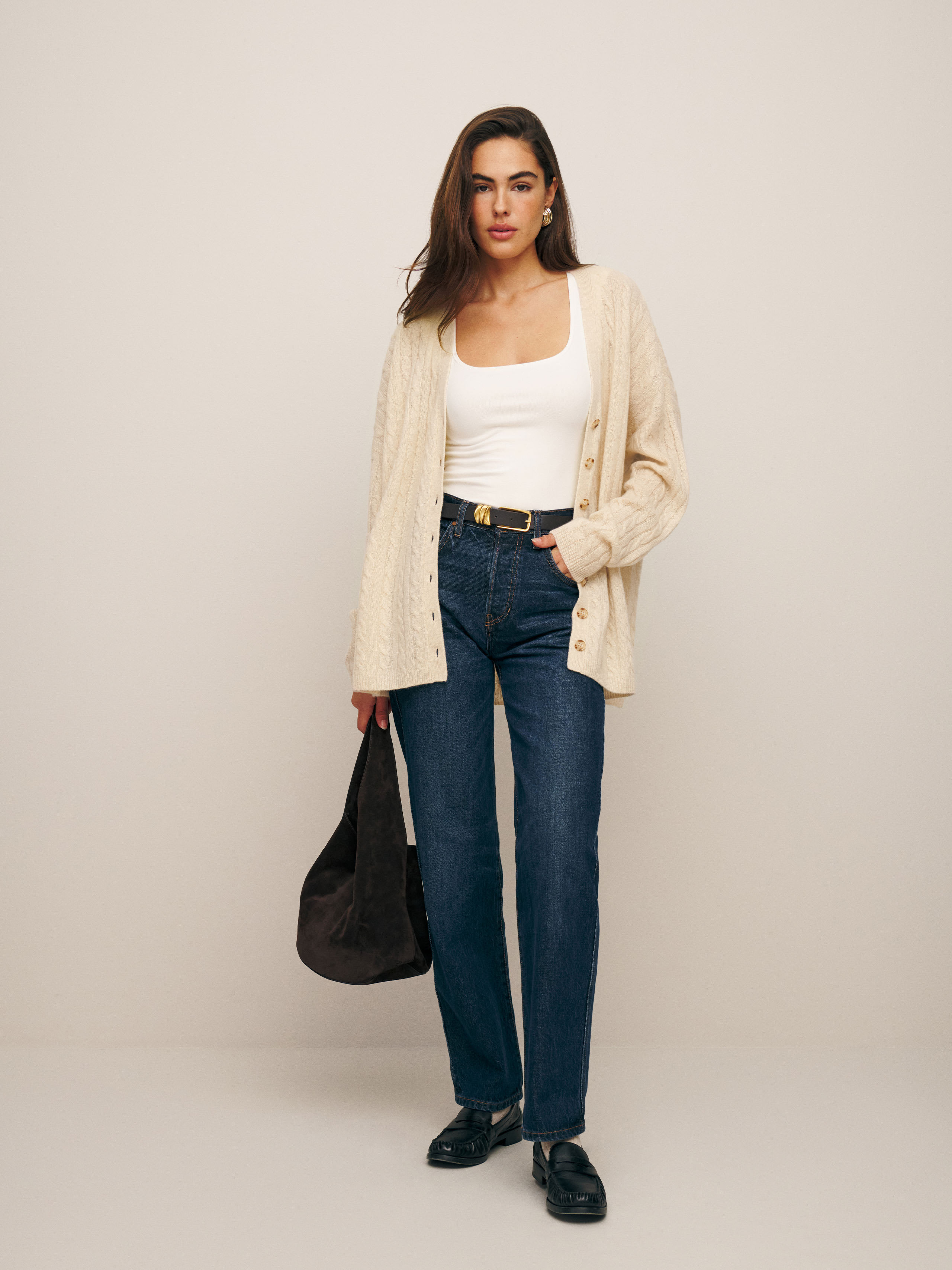 Giusta Oversized Cashmere Cardigan | Reformation (Global)