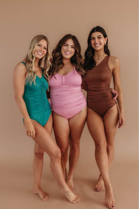 curvy swim for spring and summer! i’m wearing xl in the pink shimmer one piece. all suits go to xxxl! 

#LTKfindsunder100 #LTKswim #LTKmidsize