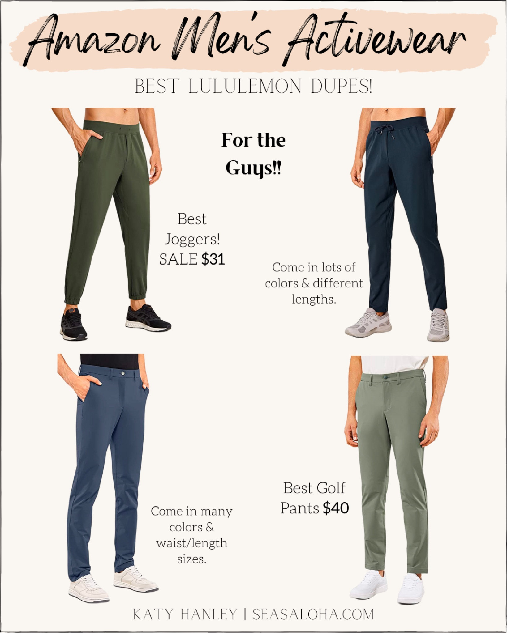 CRZ YOGA Men's Lightweight Joggers … curated on LTK